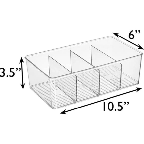 ClearSpace Plastic Pantry Organization and Storage Bins with Dividers - Picture 2 of 12